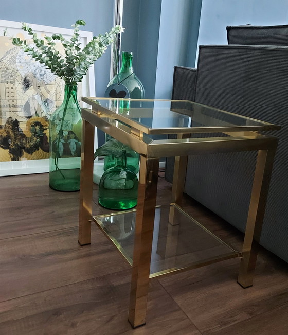 Image 1 of Mid-Century salontafel van Guy Lefevre voor Maison Jansen te koop.