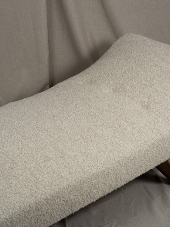 Image 1 of Deens teakhout Dagbed in wollen stof