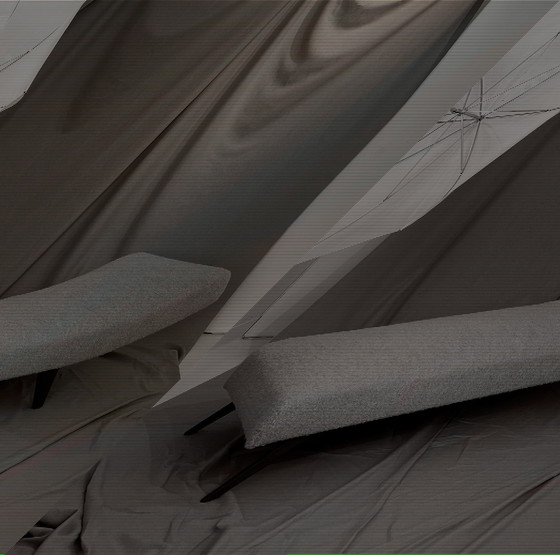 Image 1 of Deens teakhout Dagbed in wollen stof