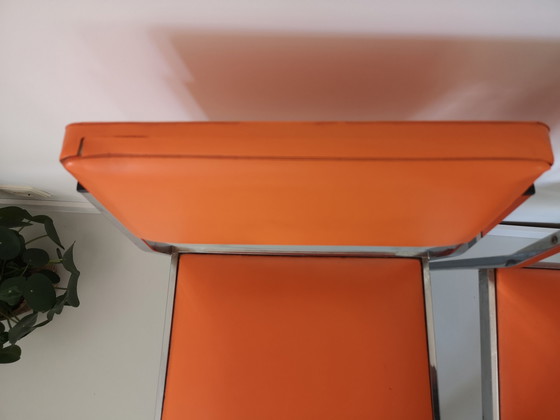 Image 1 of 2x Vintage oranje stoeltjes