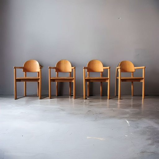 4x Rainer Daumiller stoelen