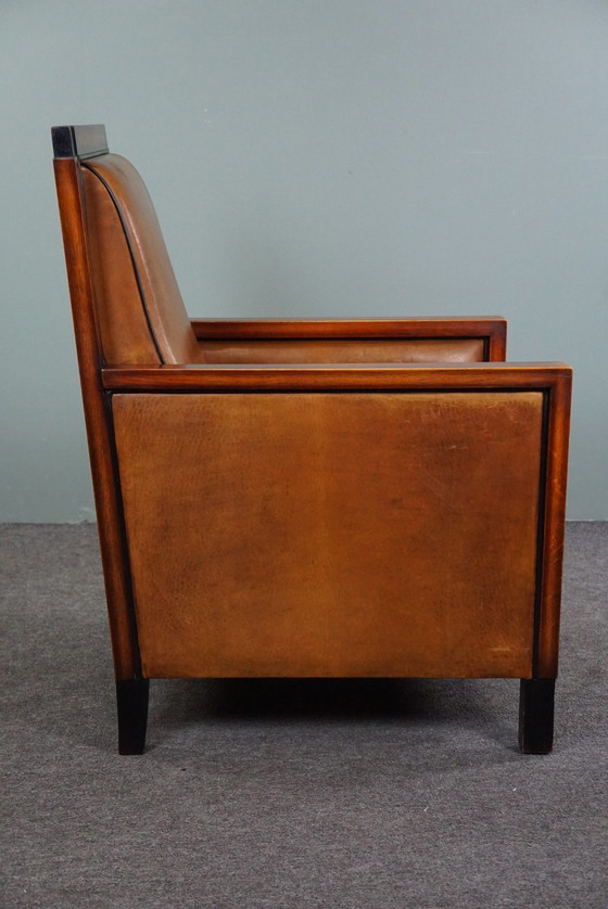 Image 1 of Schapenleren Art Deco design fauteuil