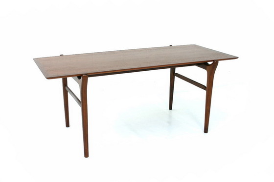 Image 1 of Deense Teakhouten salontafel / banktafel uit het midden van de Mid Century , Finn Juhl stijl