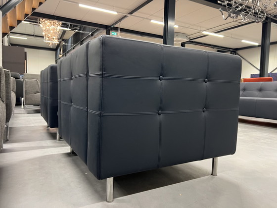 Image 1 of 2 Gelderland 6111 Fauteuils Blauw leer 