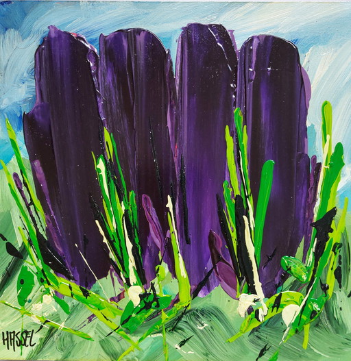 Ad van Hassel " TULPEN " paars