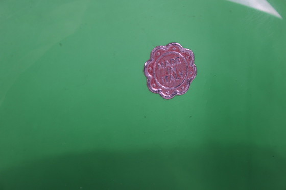 Image 1 of Vintage Italiaanse Empoli groene glazen fles, jaren 50