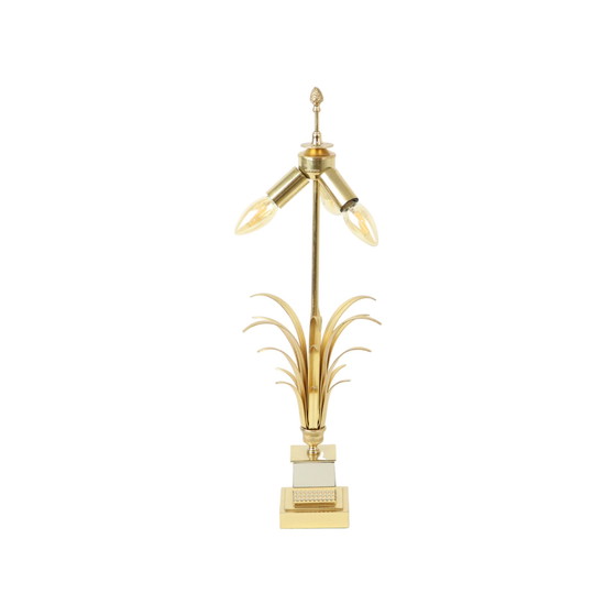 Image 1 of Hollywood Regency Ananas Palm Lamp