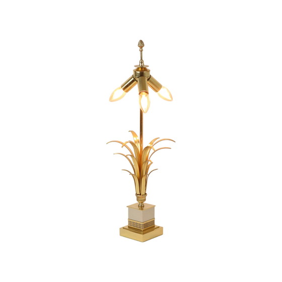 Image 1 of Hollywood Regency Ananas Palm Lamp