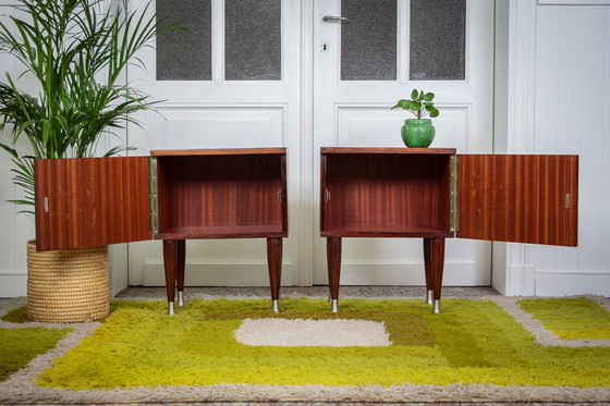 Image 1 of 2x vintage nachtkastjes