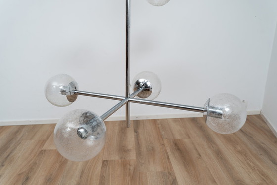 Image 1 of Grote chromen hanglamp van Kinkeldey