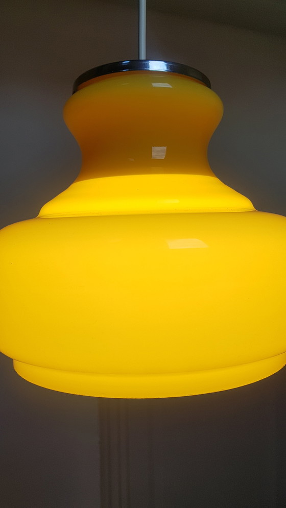 Image 1 of Vintage glazen hanglamp
