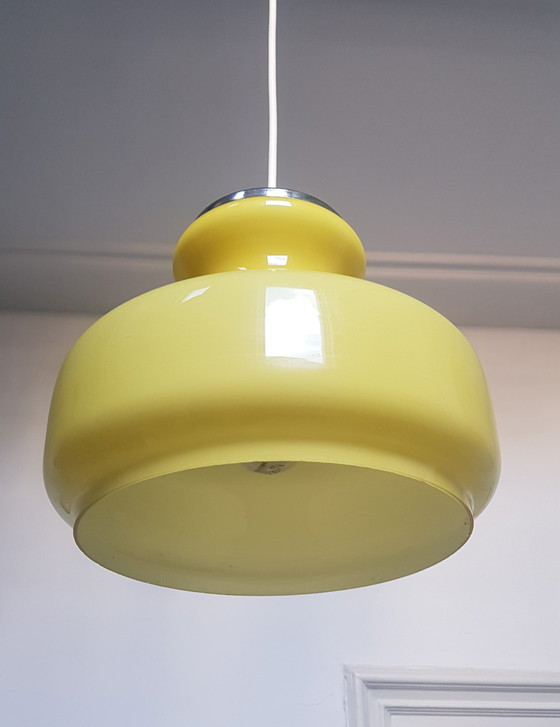 Image 1 of Vintage glazen hanglamp