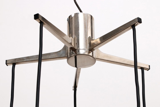 Image 1 of Vintage Kroonluchter Cascade Hanglamp met 5 lampen,1960