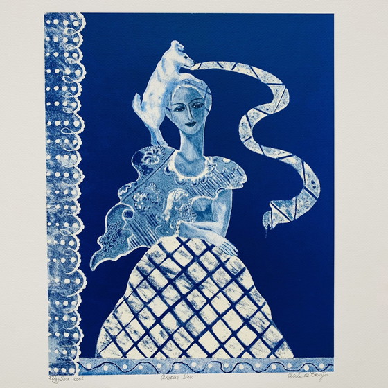 Image 1 of Cecile de Bruijn - Amour Blue litho