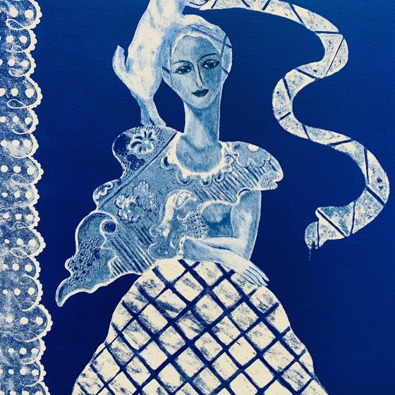 Image 1 of Cecile de Bruijn - Amour Blue litho