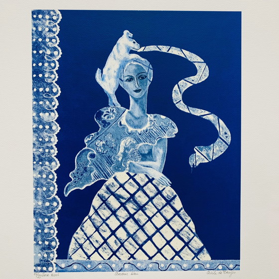 Image 1 of Cecile de Bruijn - Amour Blue litho