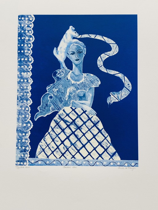 Cecile de Bruijn - Amour Blue litho