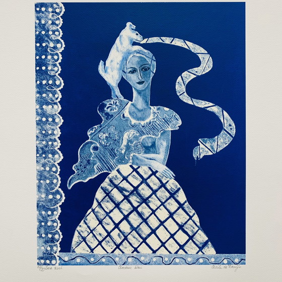 Image 1 of Cecile de Bruijn - Amour Blue litho