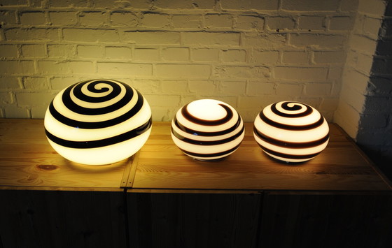 Image 1 of ILU di Vetro glazen Zebra tafellamp