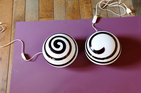 Image 1 of ILU di Vetro glazen Zebra tafellamp