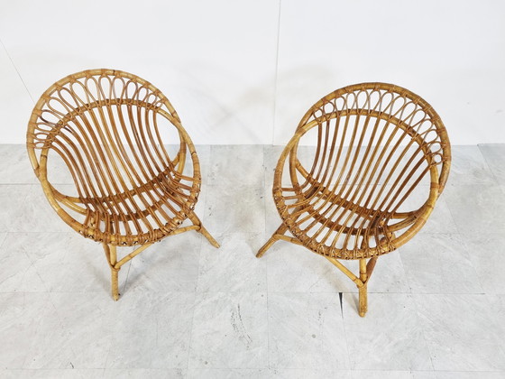 Image 1 of 2 x vintage rotan fauteuils