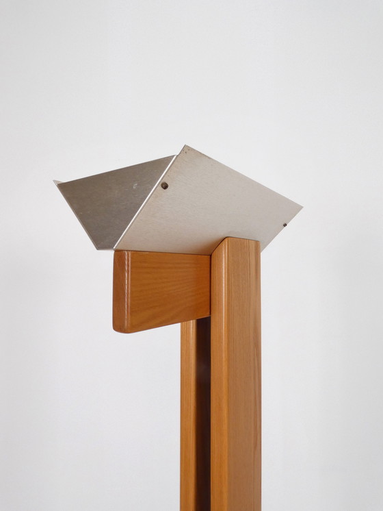 Image 1 of Italian brutalist wooden floorlamp 