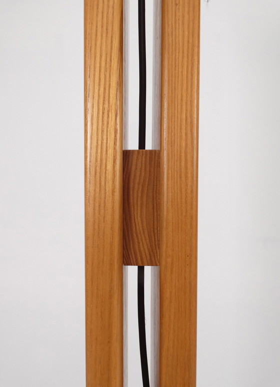 Image 1 of Italian brutalist wooden floorlamp 