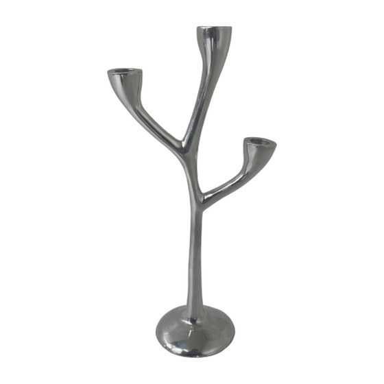 Image 1 of Vintage kandelaar gegoten alumium