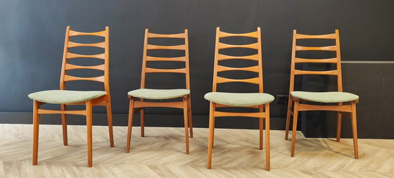 Image 1 of Vier Mid Century eettafel stoelen | Vintage - set 4 stoelen
