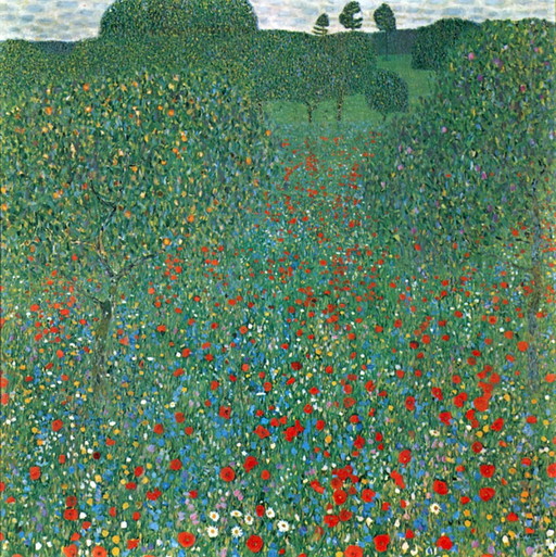 Gustav Klimt - Poppy field