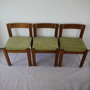 3x Vintage teakhouten eetkamerstoel