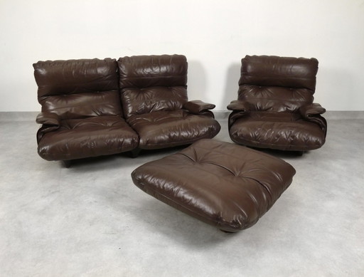 Ligne Roset Marsala set - brown leather