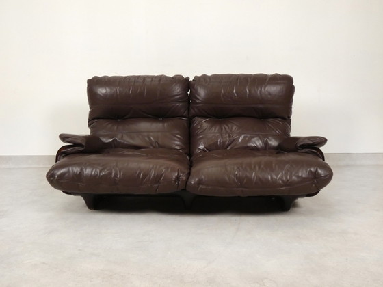 Image 1 of Ligne Roset Marsala set - brown leather