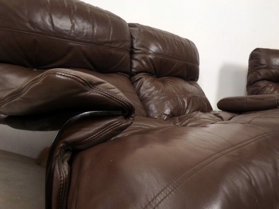 Image 1 of Ligne Roset Marsala set - brown leather