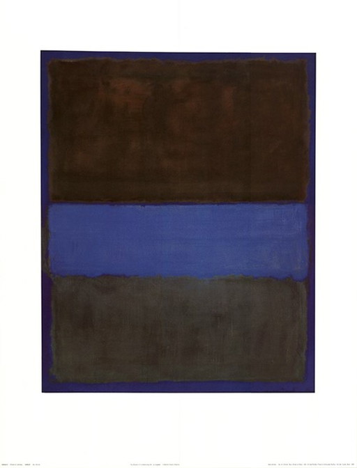 Mark Rothko - Rust and Blue no 61  uit 1962