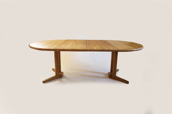 Image 1 of Vintage Deense ronde uitschuif eettafel