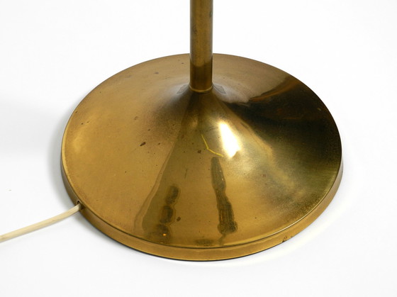 Image 1 of Prachtige grote messing tafel- of vloerlamp uit 1960 met 4 glazen bollen van Kaiser Leuchten