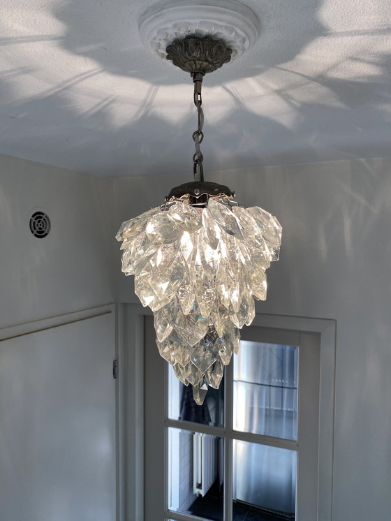 Image 1 of Vintage kristallen druiventros lamp