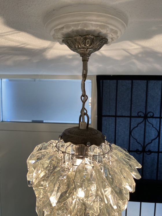 Image 1 of Vintage kristallen druiventros lamp