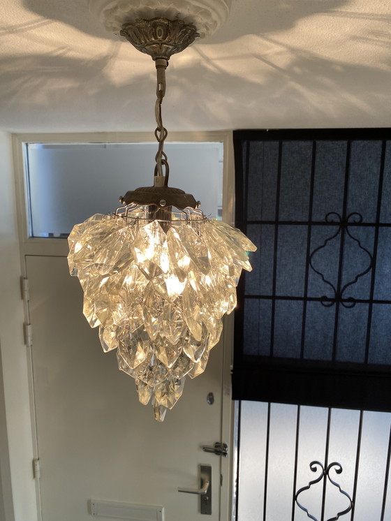 Image 1 of Vintage kristallen druiventros lamp