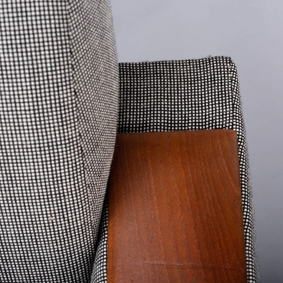 Image 1 of Deense vintage midcentury modern opnieuw gestoffeerde bank