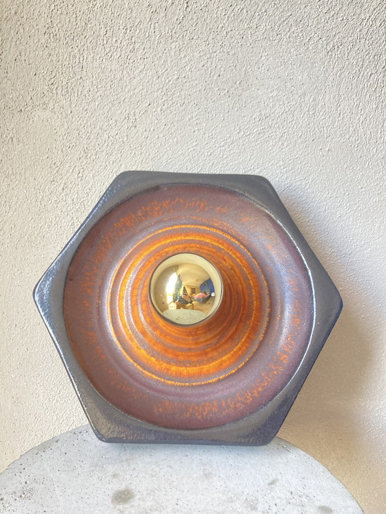 Image 1 of Vintage keramiek wand/plafondlamp