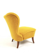 Vintage Theo Ruth Artifort stoeltje | cocktail fauteuil geel