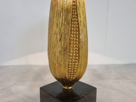 Image 1 of Vintage franse mais tafellamp, jaren 70