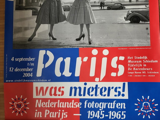 Poster tentoonstelling Nederlandse fotograven; 'Parijs was mieters