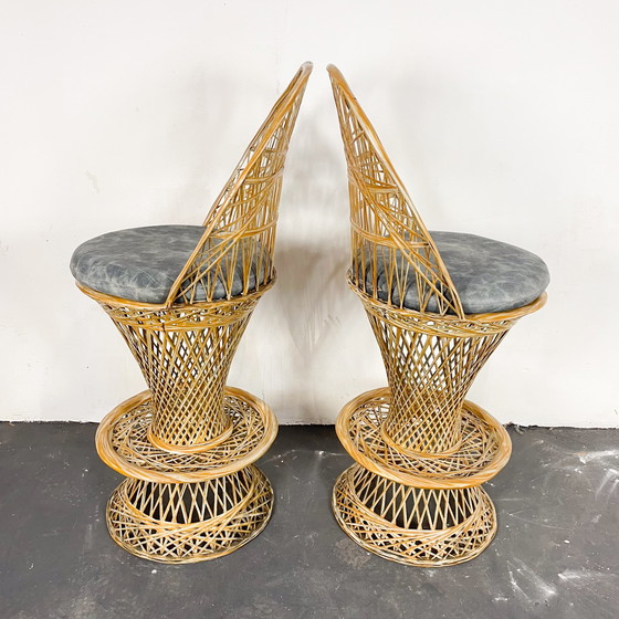 Image 1 of 2x Russel Woodard vintage barkruk