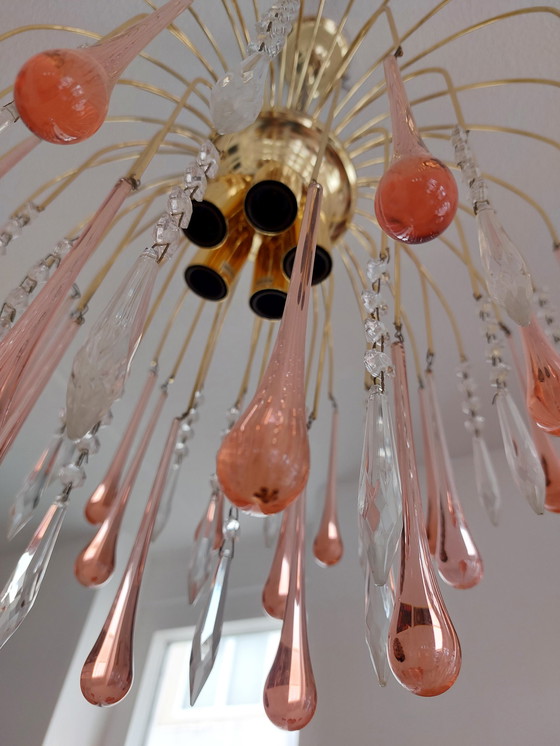 Image 1 of Vintage teardrop kroonluchter Venini