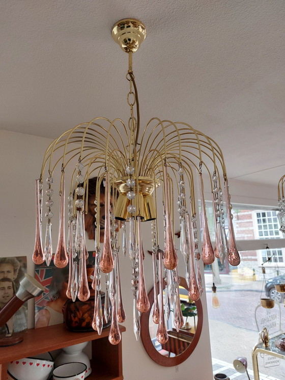 Image 1 of Vintage teardrop kroonluchter Venini