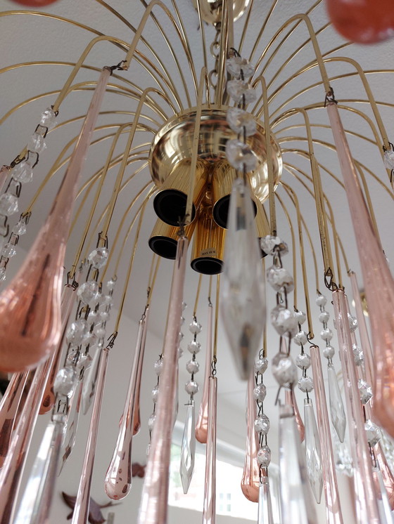 Image 1 of Vintage teardrop kroonluchter Venini