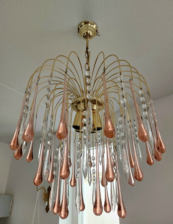 Image 1 of Vintage teardrop kroonluchter Venini